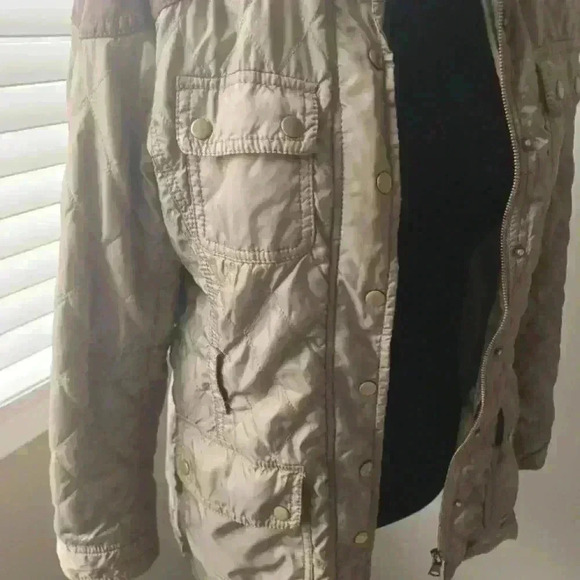 Banana Republic Womens Olive GreenS Quilted Jacket S - Picture 6 of 13